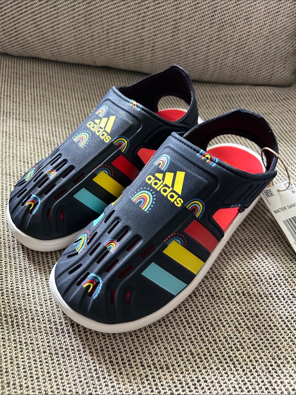 adidas Kids Navy Rainbow Water Sandal
